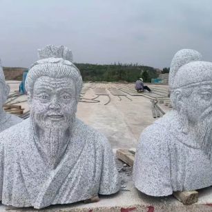 肇庆 白麻花岗岩石材人物立体雕刻