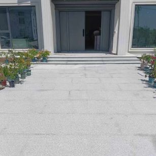 肇庆 芝麻白花岗岩地铺石地面铺装