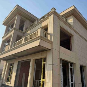 肇庆 黄金麻花岗岩石材荔枝面外墙干挂效果展示