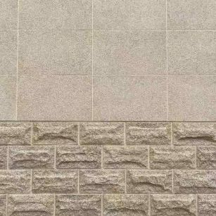 肇庆 黄金麻自然面蘑菇石配荔枝面干挂