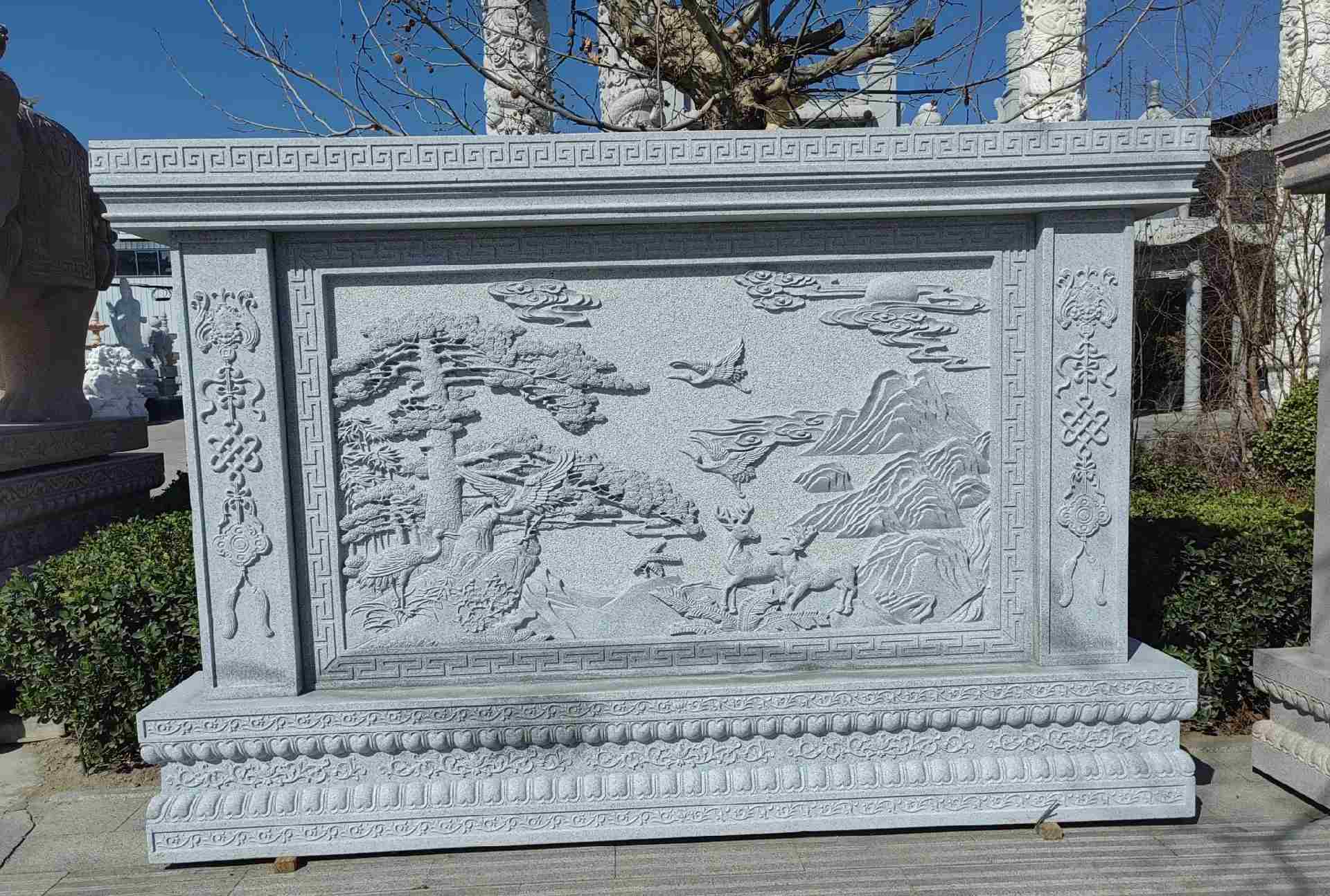 肇庆 芝麻白大型照壁，屏风，影壁