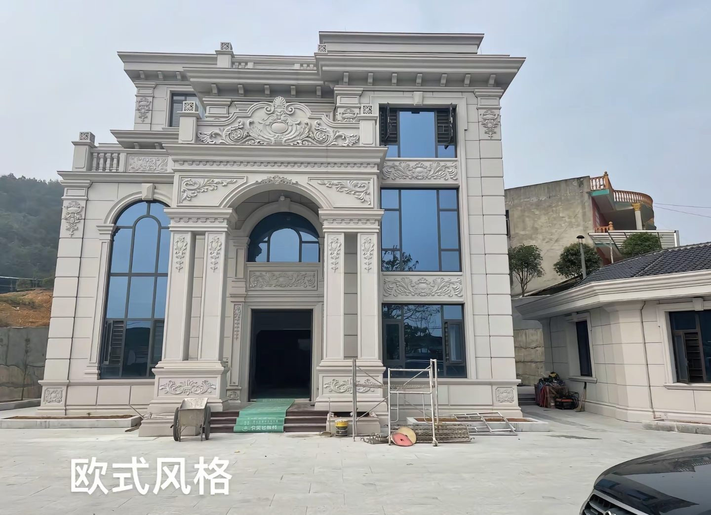 肇庆 白麻花岗岩别墅外墙干挂