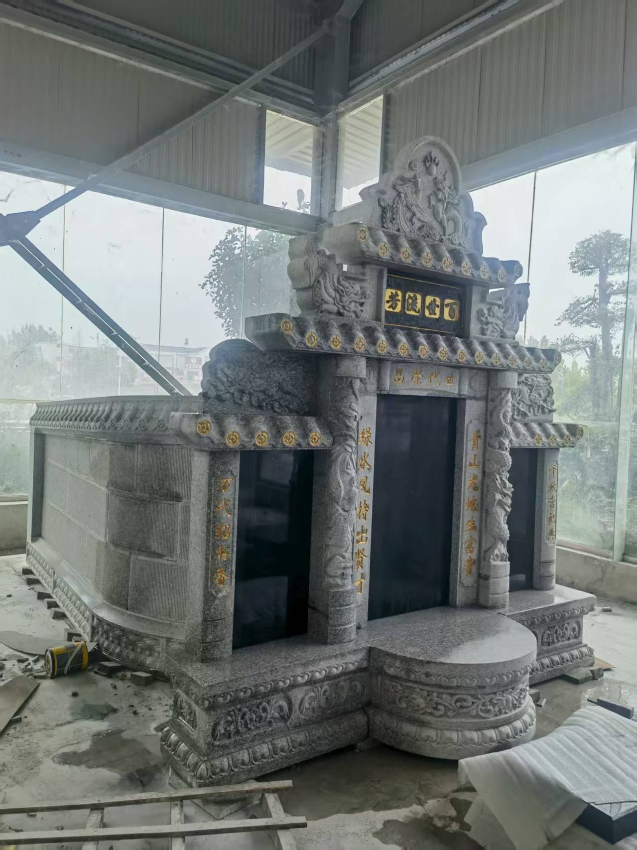 肇庆 芝麻白墓碑效果展示图