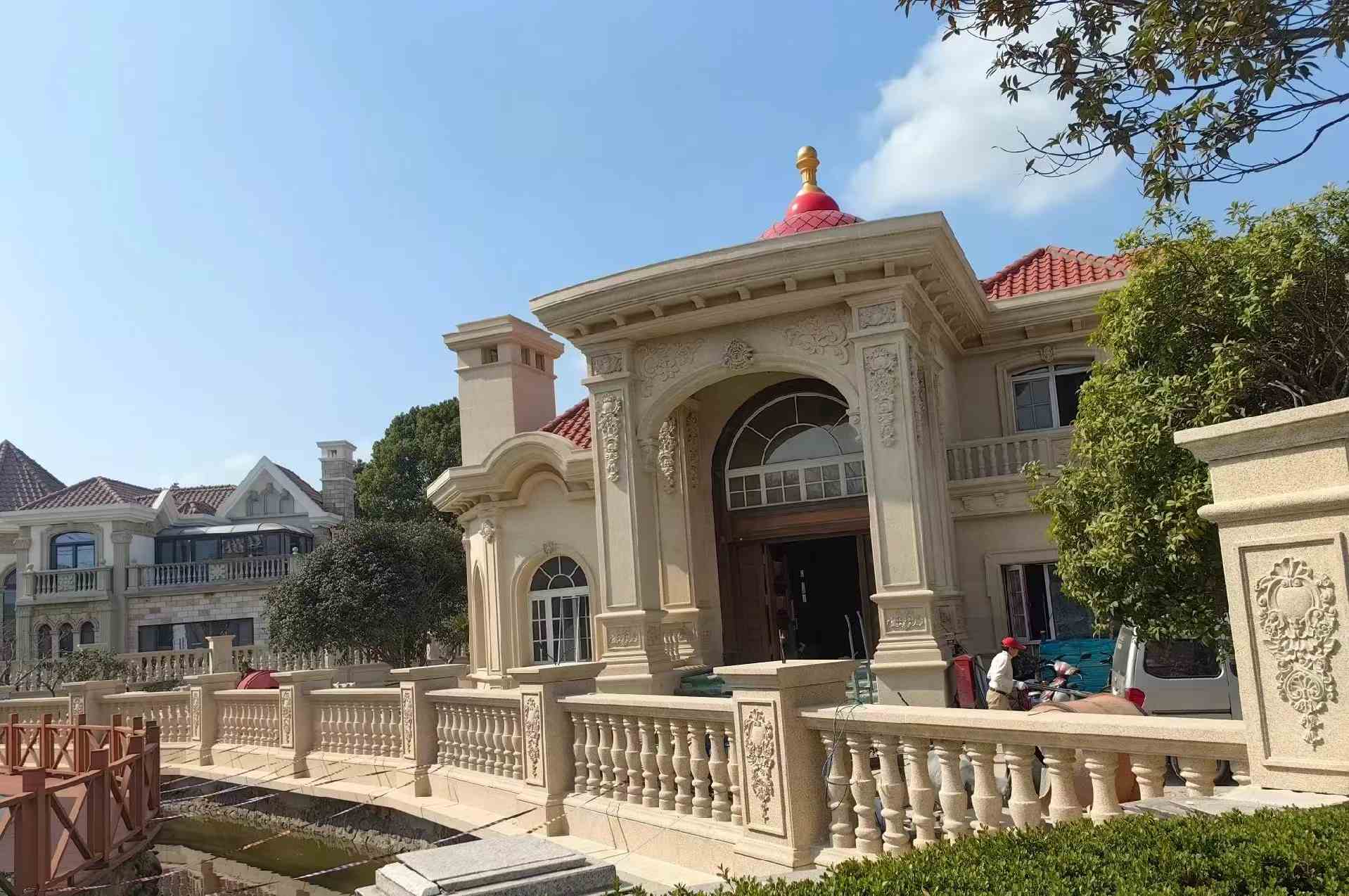 肇庆 黄金麻花岗岩欧式别墅